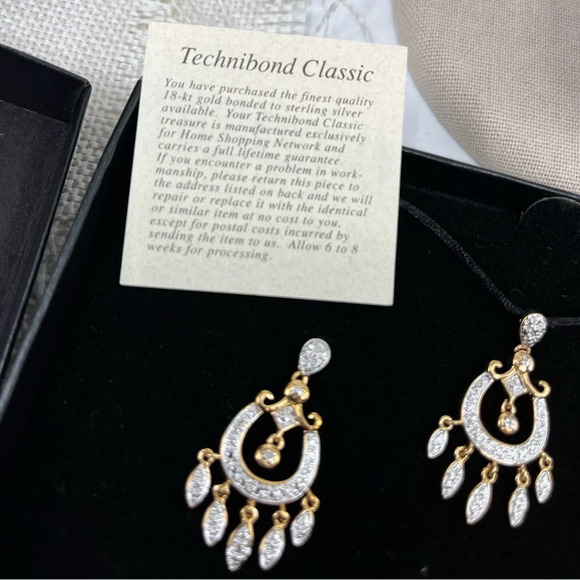 Technibond 18K Gold-Bonded Matching Set: Necklace (16-18”), Earrings & Ring - Picture 4 of 15